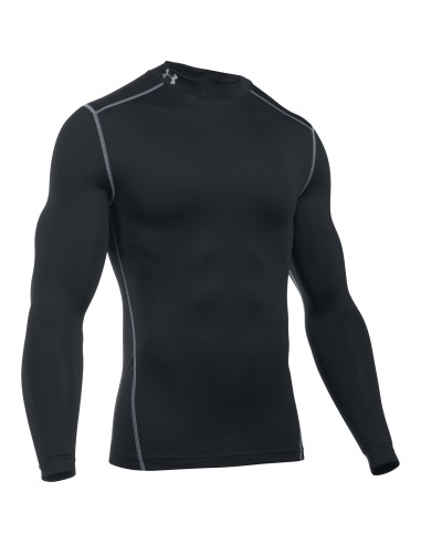 CAMISETA DE MANGA LARGA HEATGEAR® NEGRO