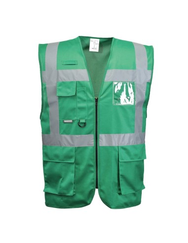CHALECO A.V. CON BANDAS REFLECTANTES IONA EXECTIVE VERDE