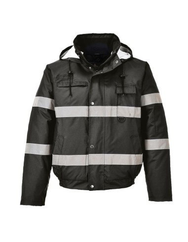 CAZADORA BOMBER IONA LITE A.V. C/BANDAS REFLECTANTES 100% POLIESTER