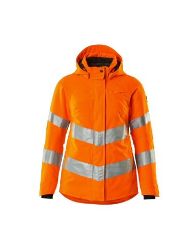 PARKA A.V. CON BANDAS REFLECTANTES PARA MUJER SAFE SUPREME 100% POLIESTER NARANJA